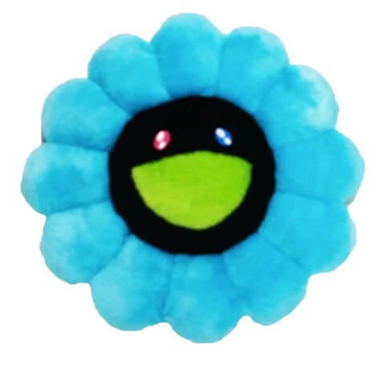30cm Turquoise Black Murakami Flower by Takashi Murakami