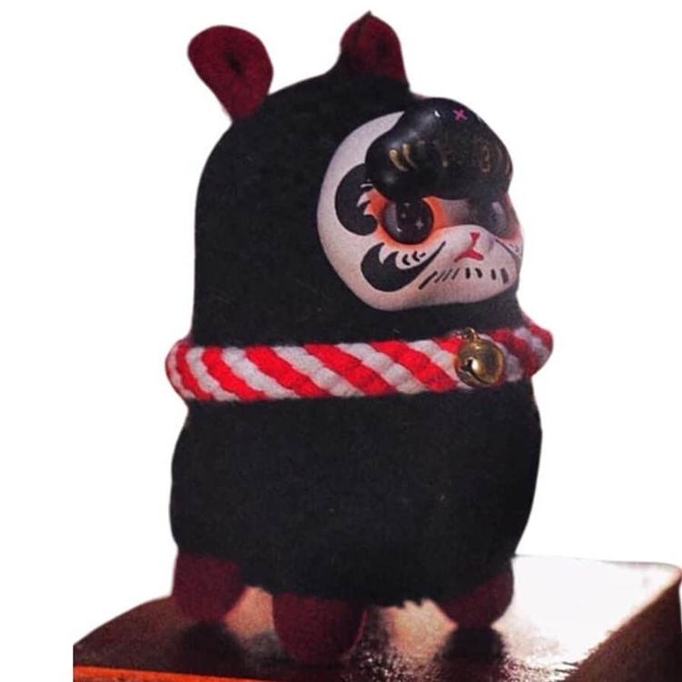 Black Daruma KUMO  by Pandaeyes Handmade