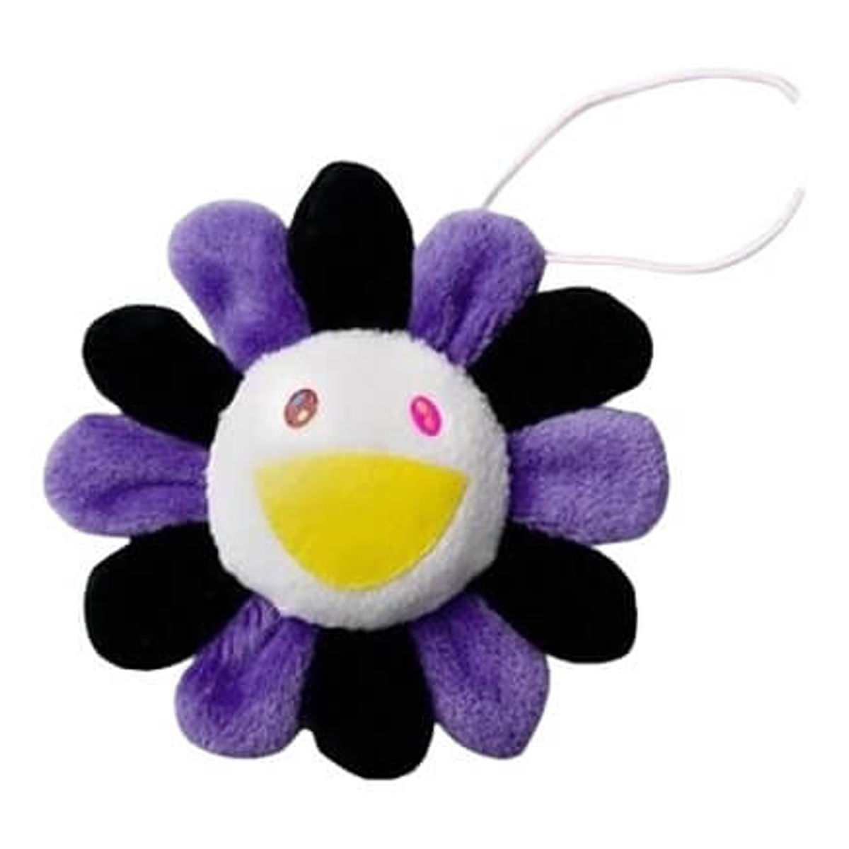 Purple/Black Flower Plush Pin