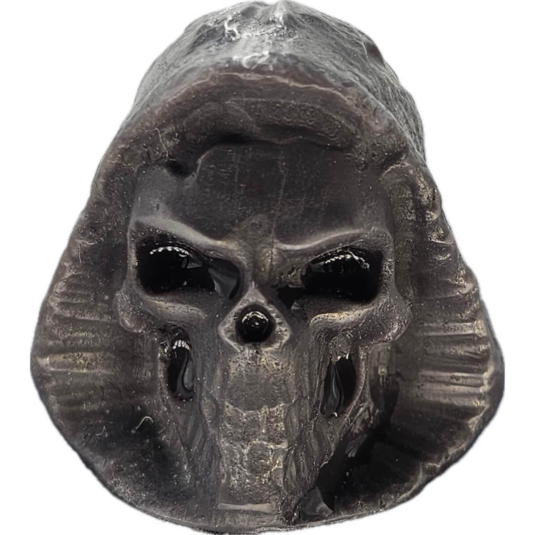 Black to White Thermochromatic - Hooded Skull by Glow Man Dan