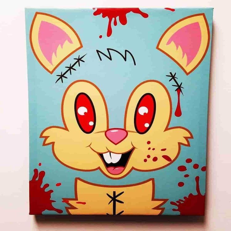 Bloody Bucky Canvas Print by Sket One