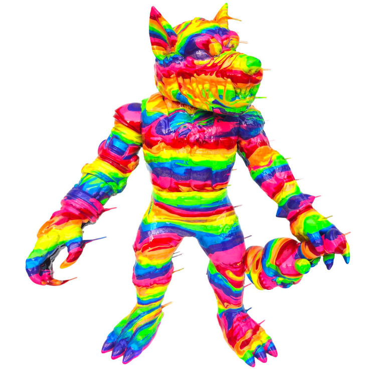 Blown Away Big Rad Wolf Neon XL by Josh Mayhem