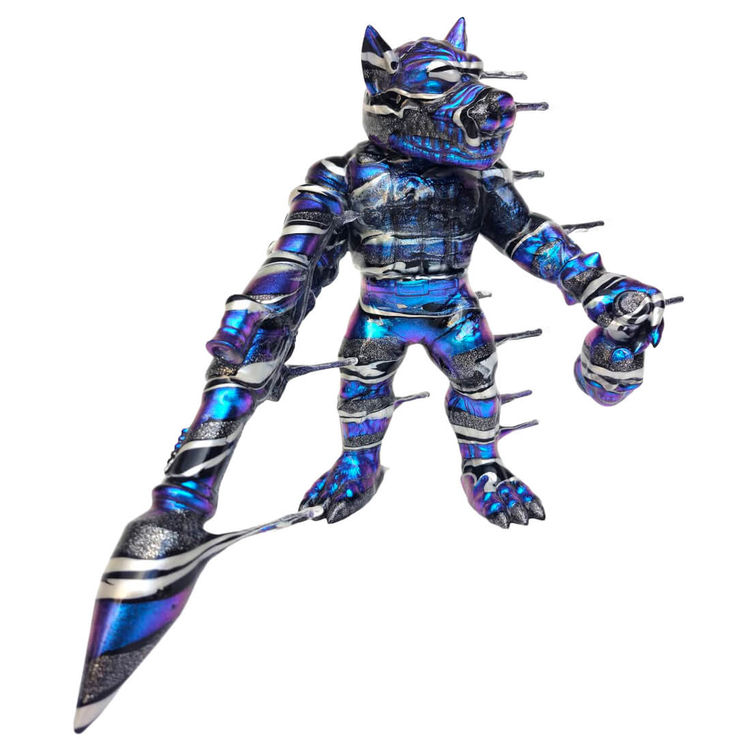 Blown Away Big Rad Wolf Silver Blue by Josh Mayhem