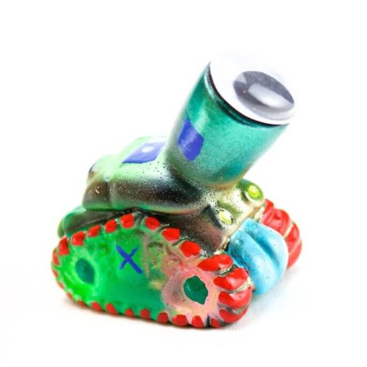 One-Off Eye Tank (Red/Blue) by Bwana Spoons
