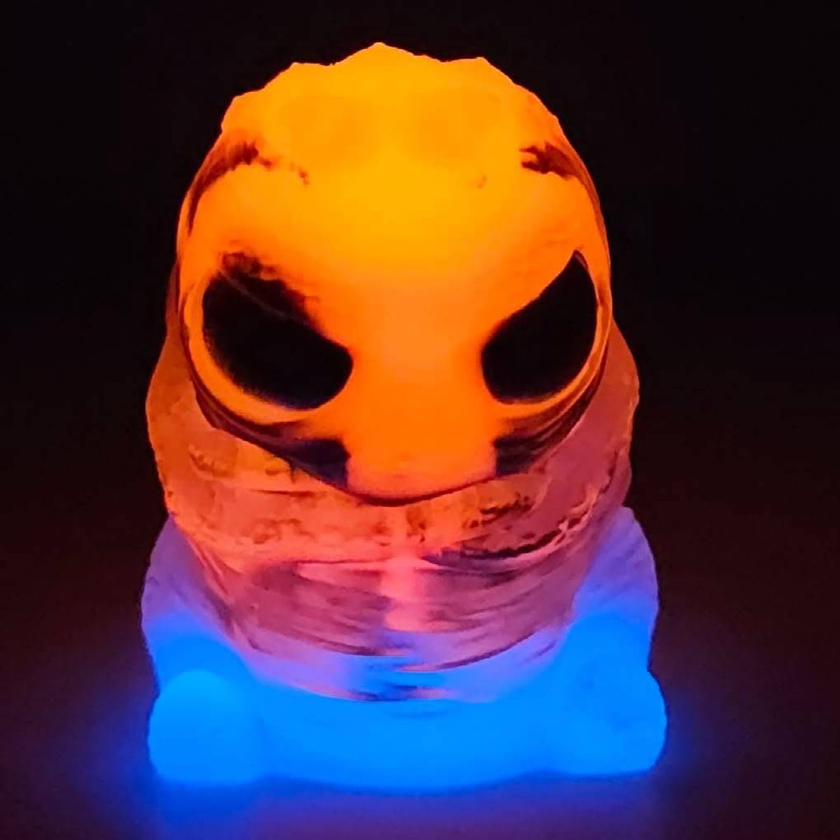 Orange Skelly/Blue Bottom - Double Cast Gus