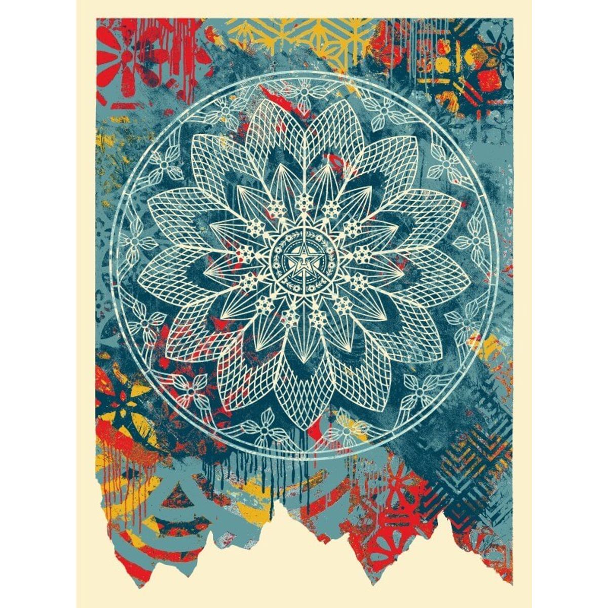 Blue Collage Peace Mandalas