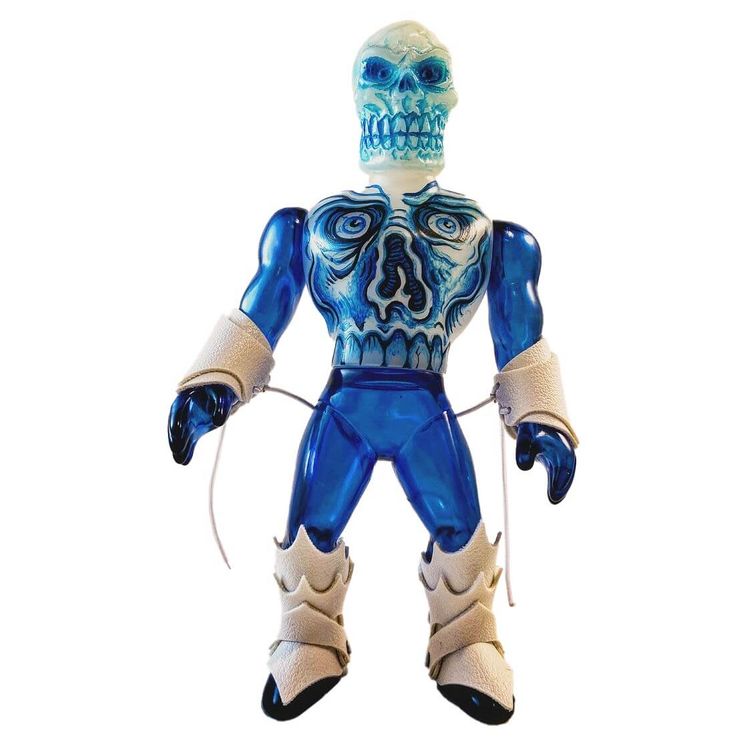 Blue Crew Deluxe Skull White by Barbarian Rage (Scott Cherry)