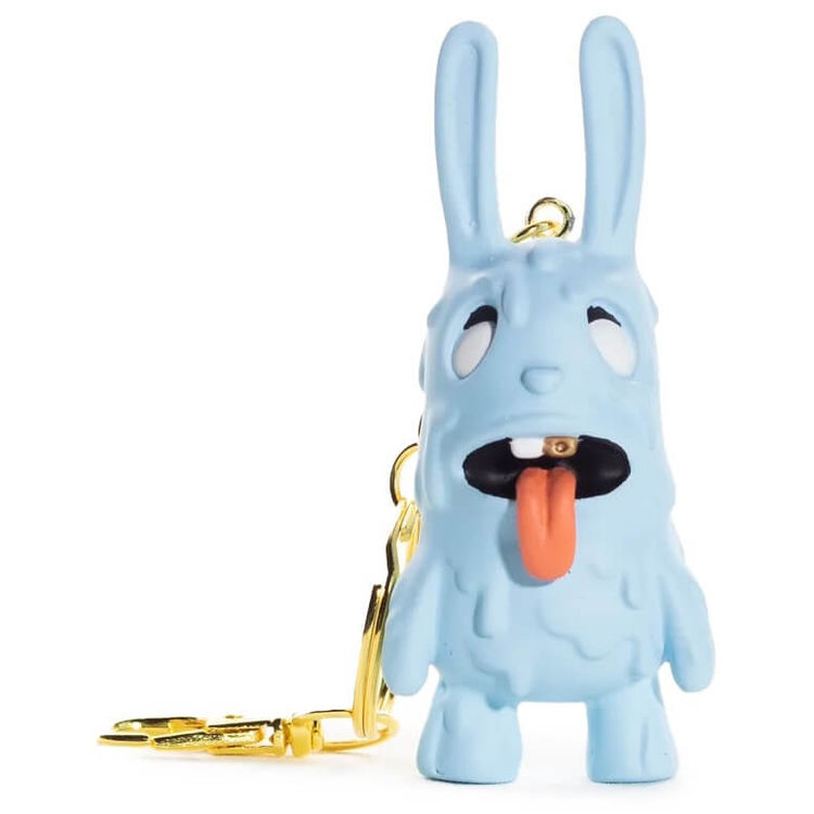 Blue Micro Zombie Bunny Keychain by Fetch for Donuts (Aleana Soto)