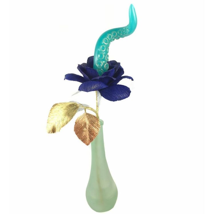 Blue Moon Bioluminescent Tentacle Blossoms (GID)  by plushPLAY (Mariangela Tan)