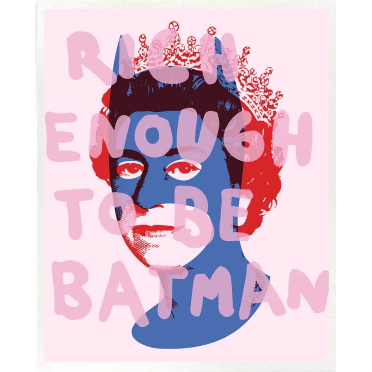 Blue, Red and Pink Postcard