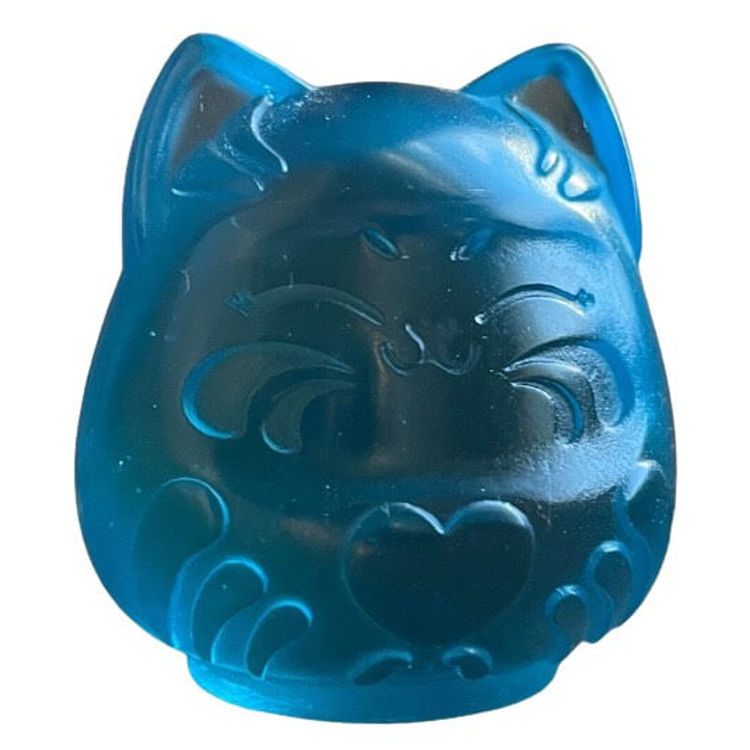 Blue Translucent Mini Daruma by Jenny Cherry