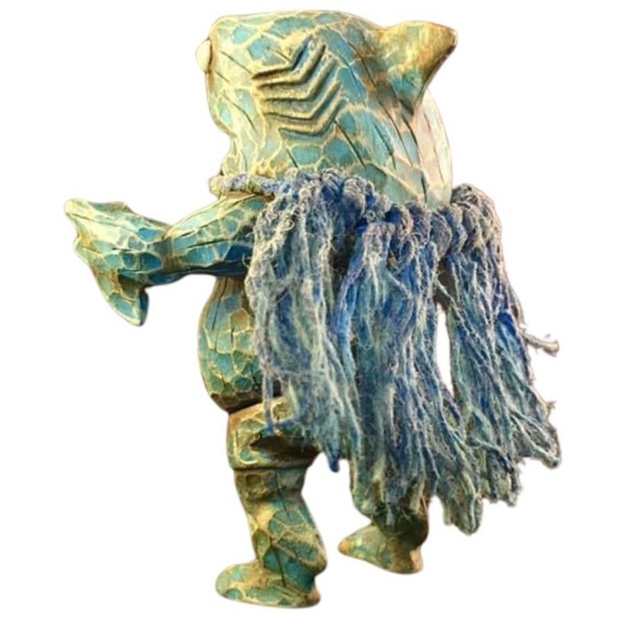 Blue Wooden Shark Boy