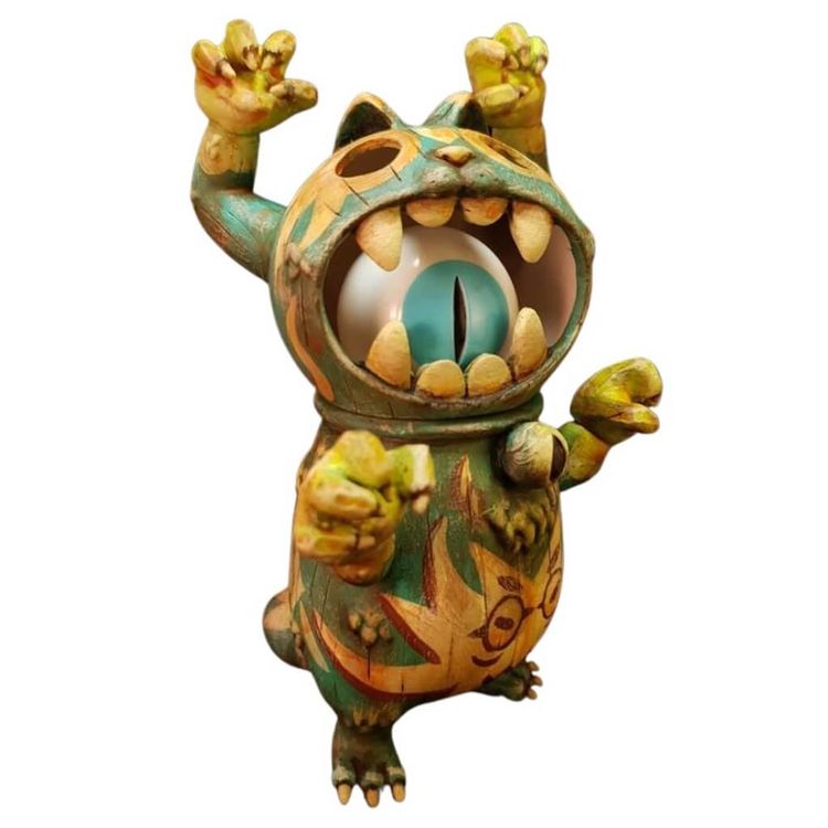 Blue Wooden Short Tail UnderNeko by Little Good Thing