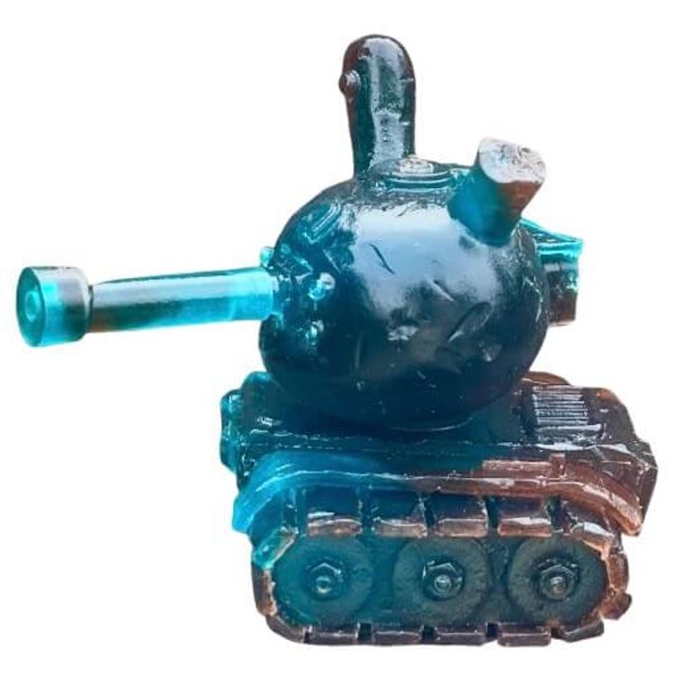 Blue and Brown DrilOne Tank by DrilOne