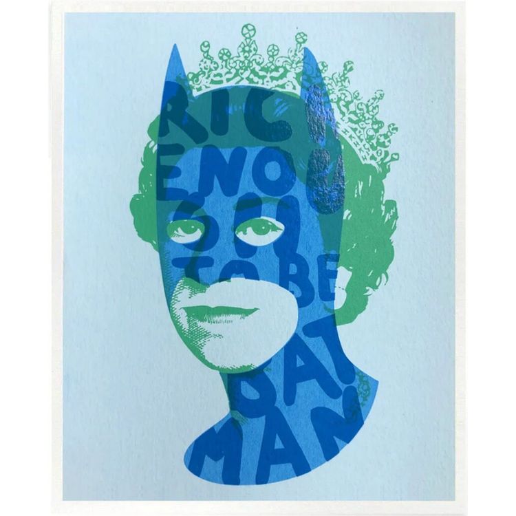 Blue and Green Postcard Size by Heath Kane