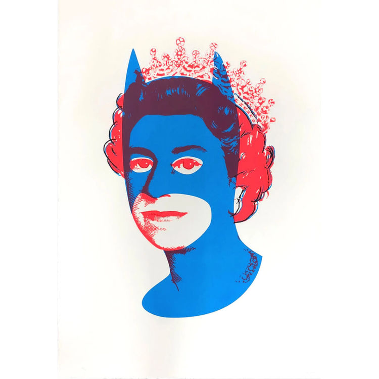Blue and Neon Red Large edition by Heath Kane