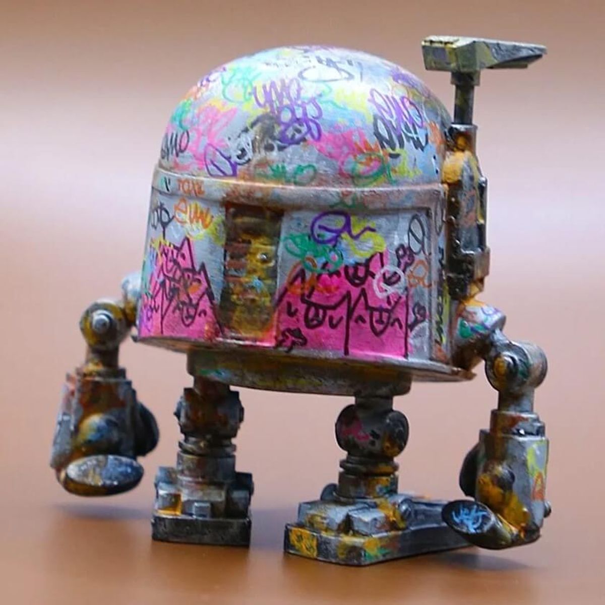 BobaDroid Grey Graffiti