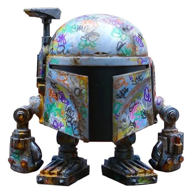 BobaDroid Grey Graffiti by UME Toys (Richard Page)