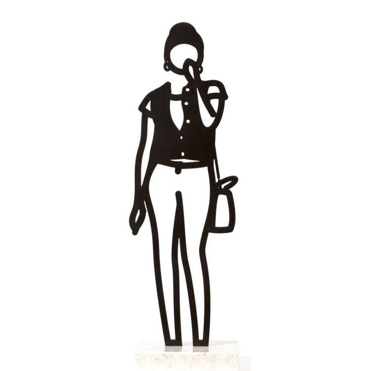 Boston Statuettes - Denim Waistcoat by Julian Opie