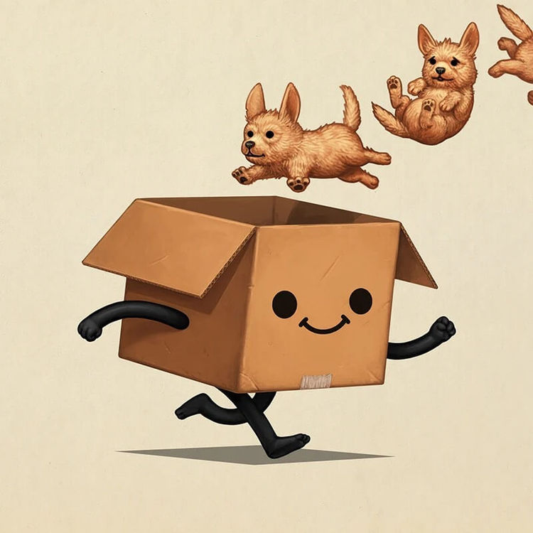 Boxo III Raining Pups by Mike Mitchell