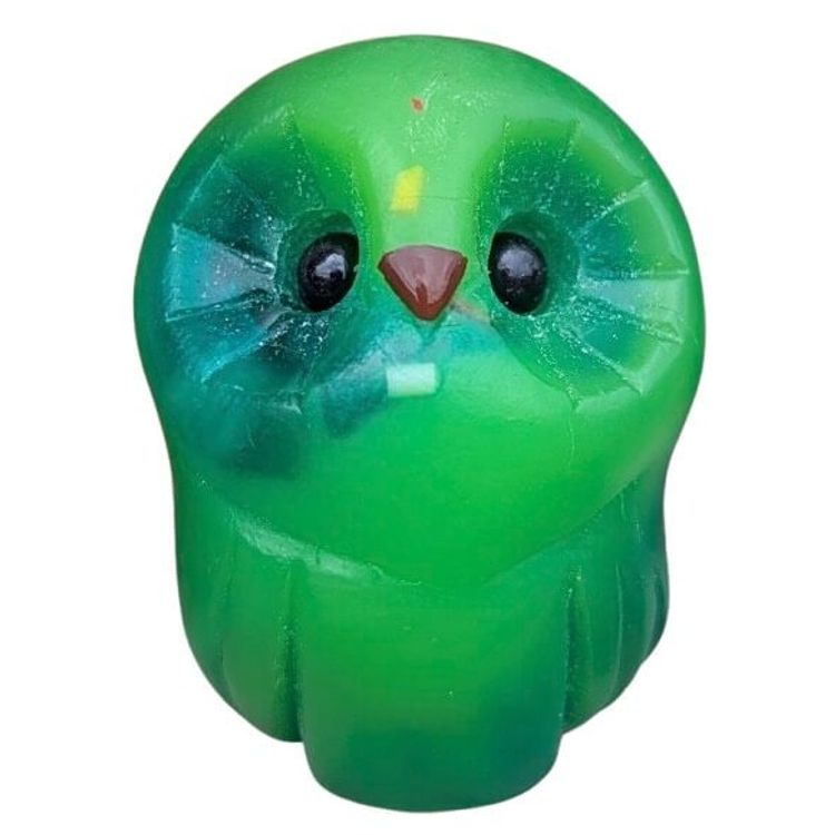 Bright Green Mystery Owl  by Hazel Owlery