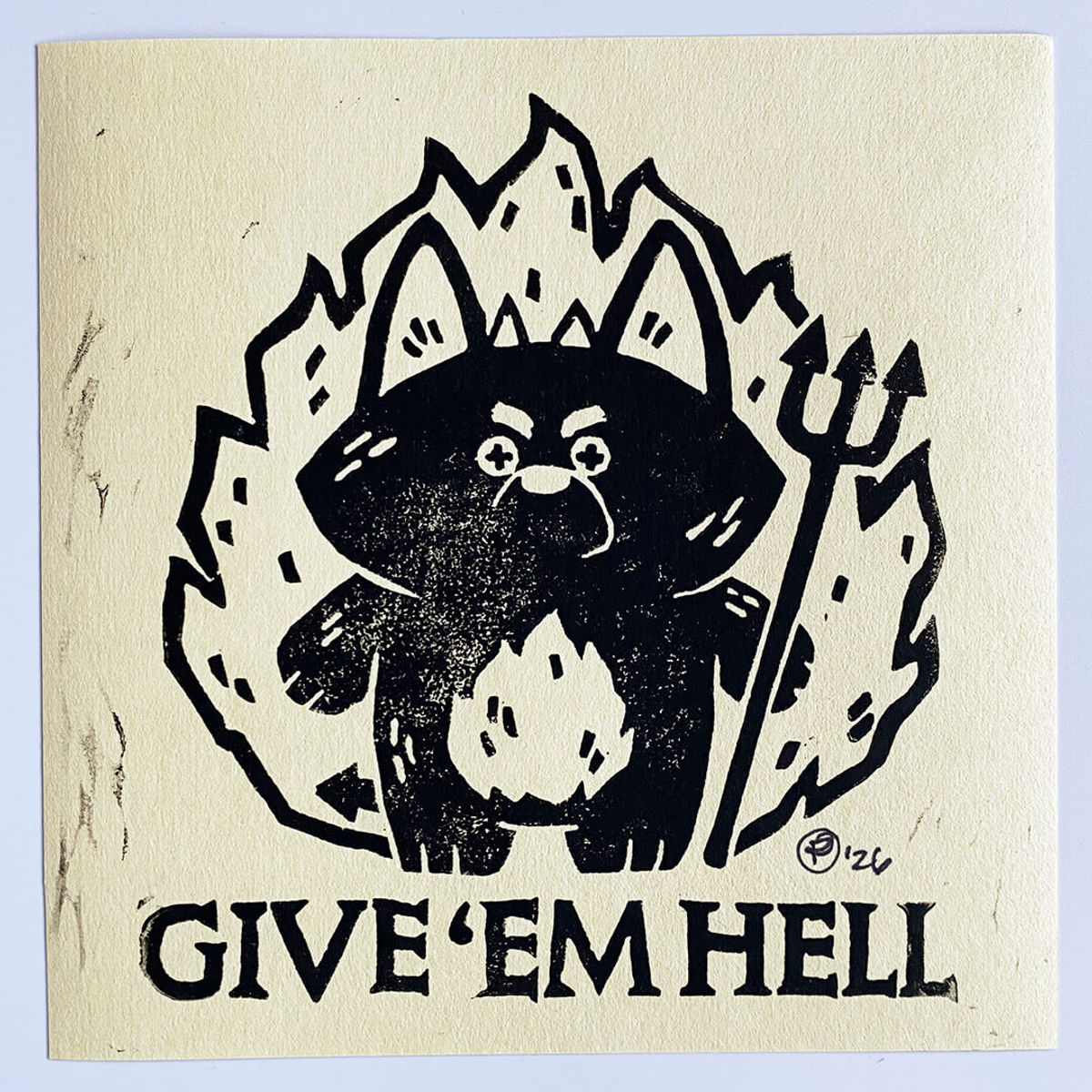 Bubba Bad, Give 'Em Hell (Black on Cream)