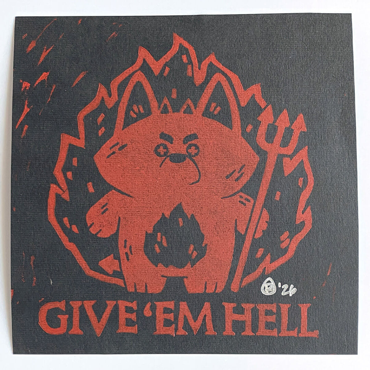 Bubba Bad, Give 'Em Hell (Red on Black)