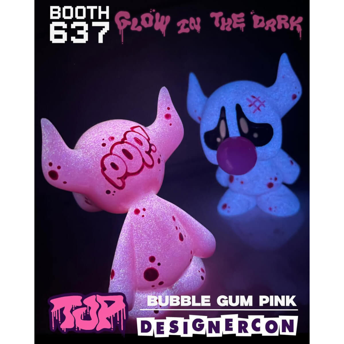 Bubble Gum Pink Sad Cartoon