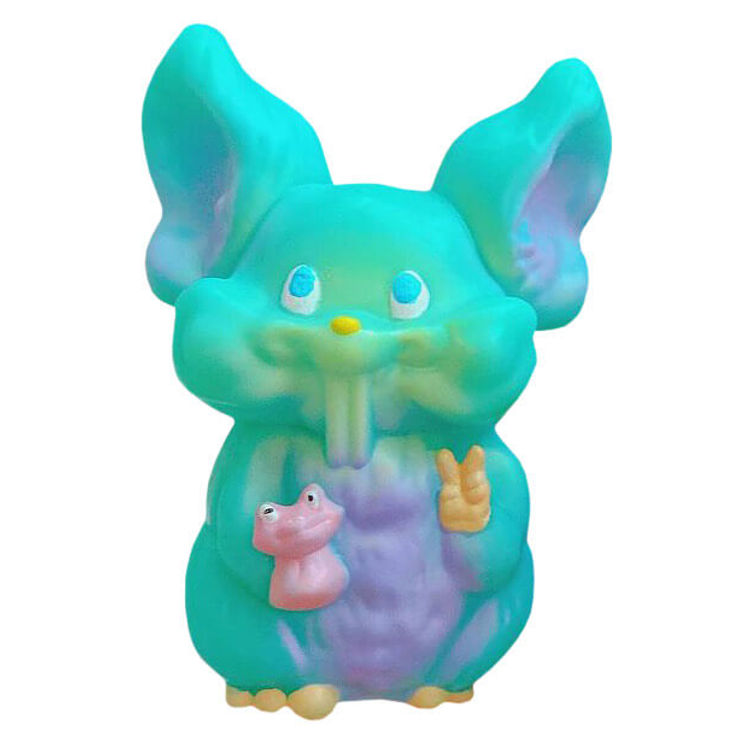 Bunny Little Finger Puppet Teal by Vivian Wang