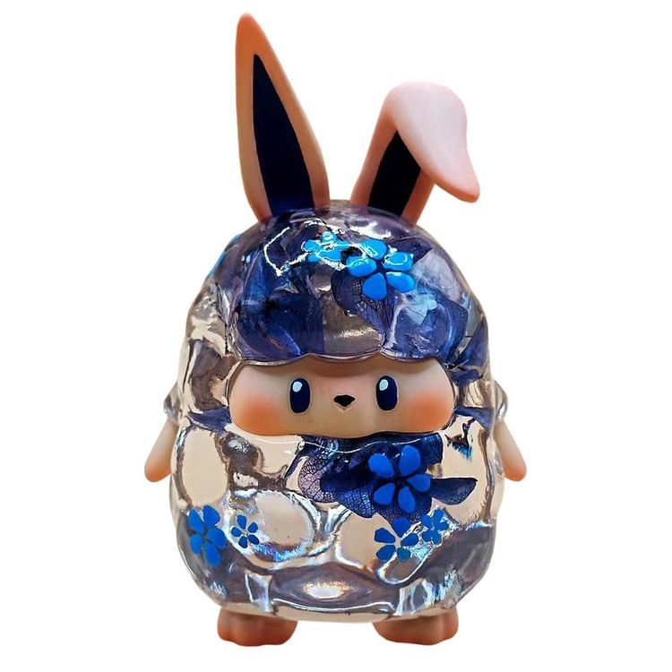 Bunny May Flowers Blue by Lucky Day Craft