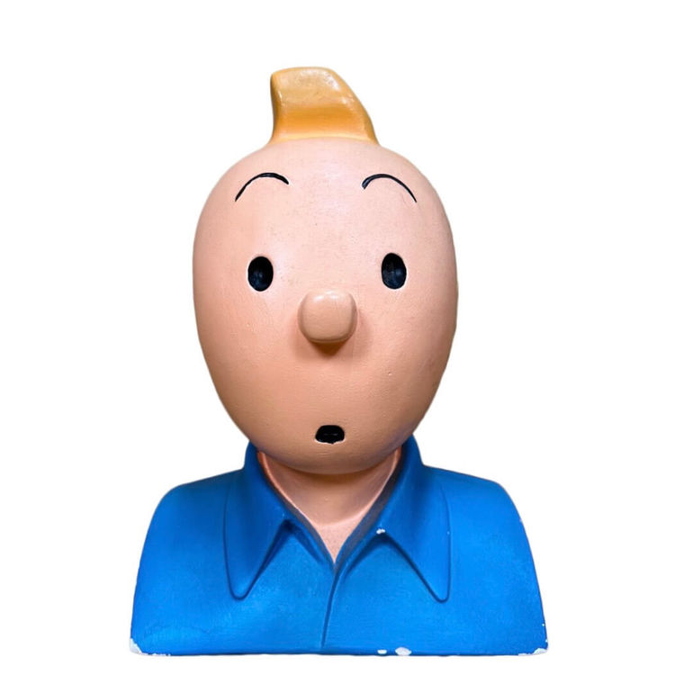 Buste Tintin Blue Shirt life size by Hergé
