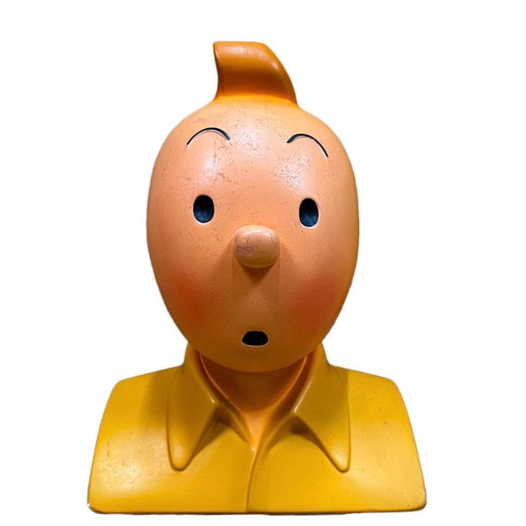 Buste Tintin Yellow Shirt life size by Hergé