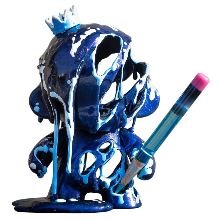 Busted Blue Munny by Mr. Mars (Marshall Ballantyne)