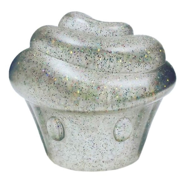 Clear Resin & Rainbow Glitter Cake by Trash Panda Toys