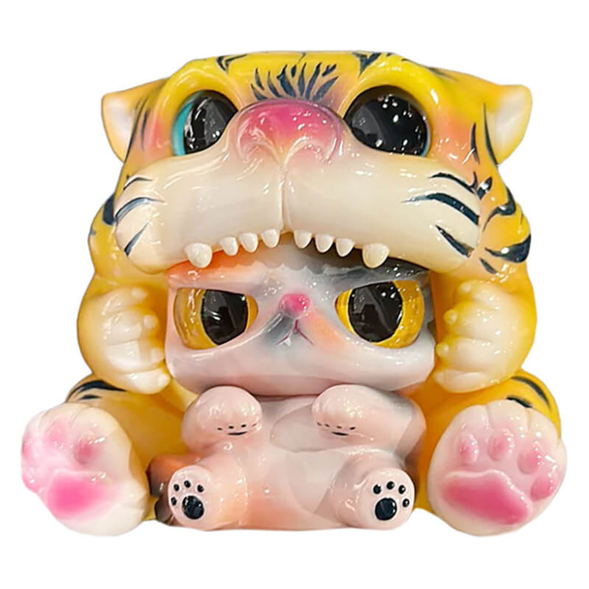 Calico Cat Put On An Exotic Tiger Fur