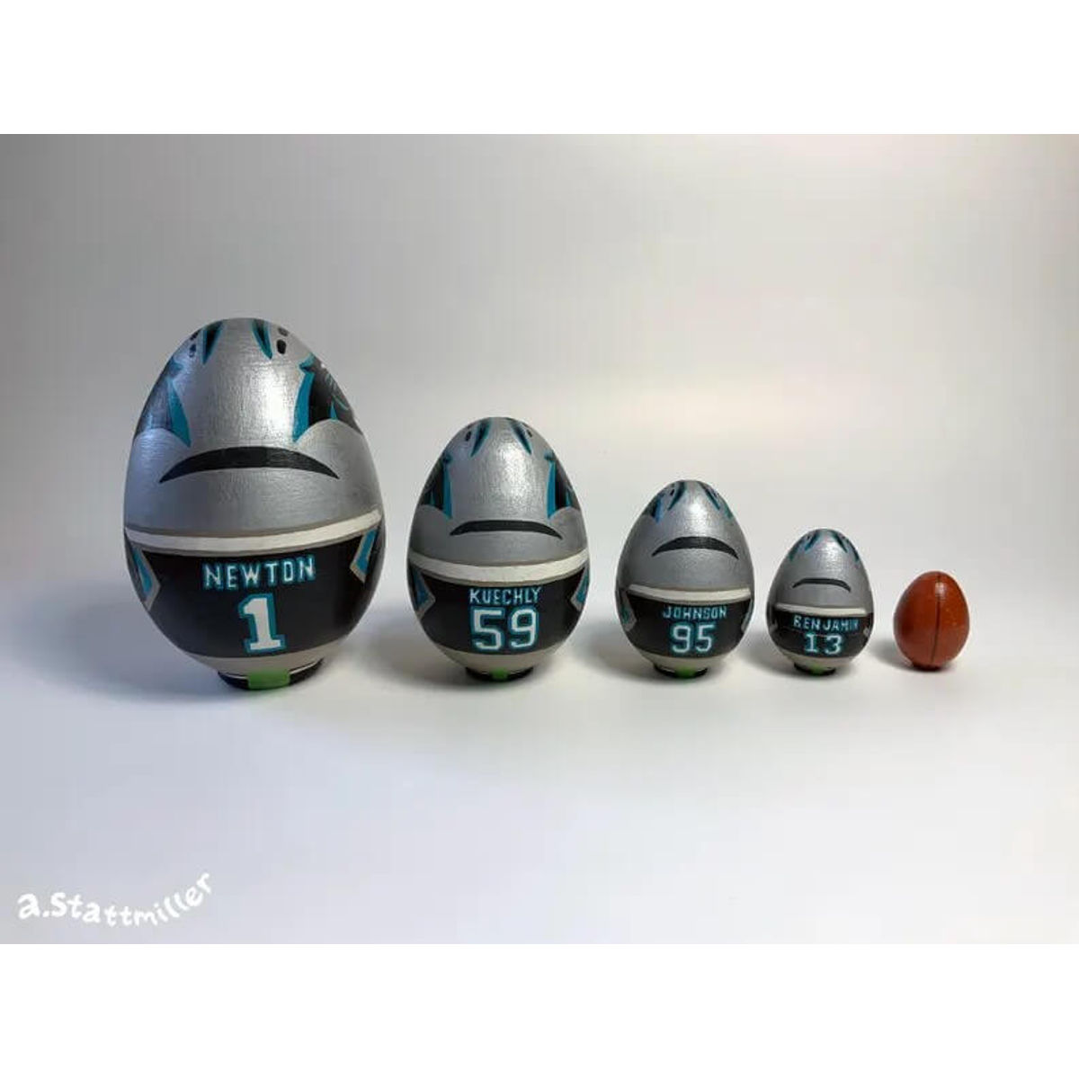 Carolina Panthers Super Bowl 50 Nesting Eggs