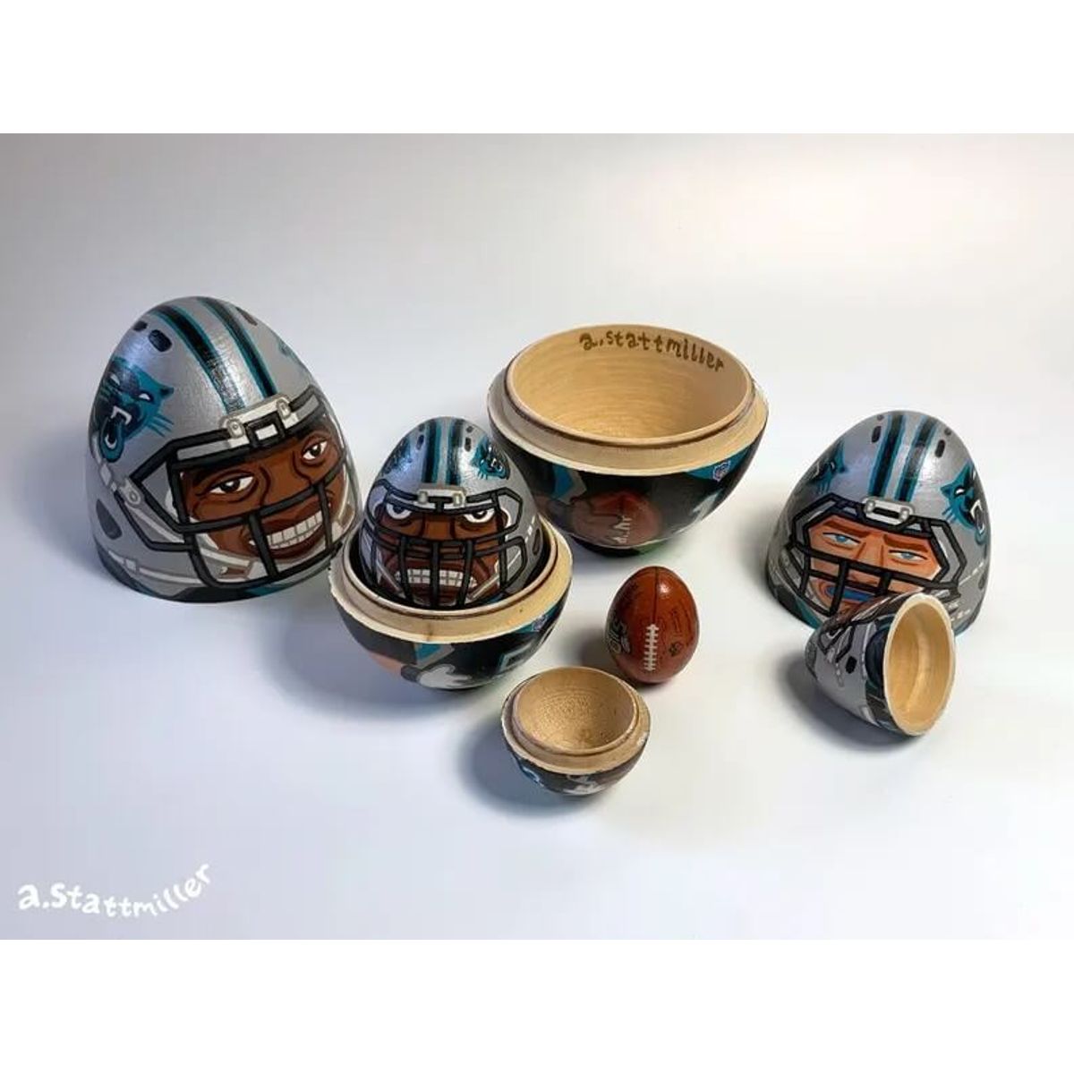 Carolina Panthers Super Bowl 50 Nesting Eggs