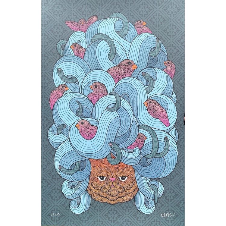 Cat Nest by Chuck U Art