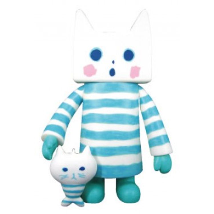 Cat and Carp - Blue Stripes by Galle Colle Nekonoko