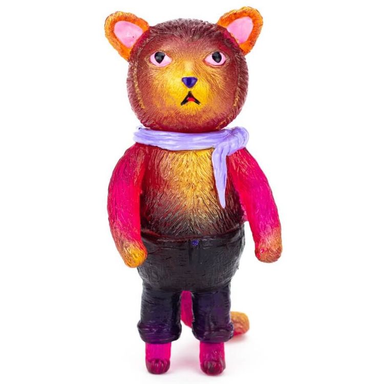 Cat in Jeans – Clear Red by Grumble Toy (Ainsley Sturko)