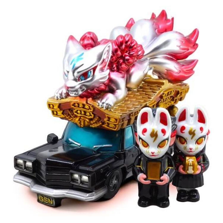 Catafalque Set No. 2 Yokai Students and Lucky Car by Genkosha
