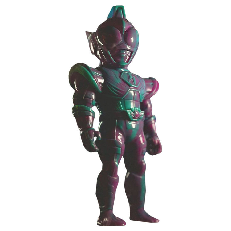 Chogokin Warrior Purple Teal Marble by Spumoni Toys Co.