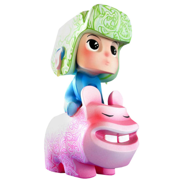 Chopka Dragons Green and Flower Tattoo by Emergency Toys