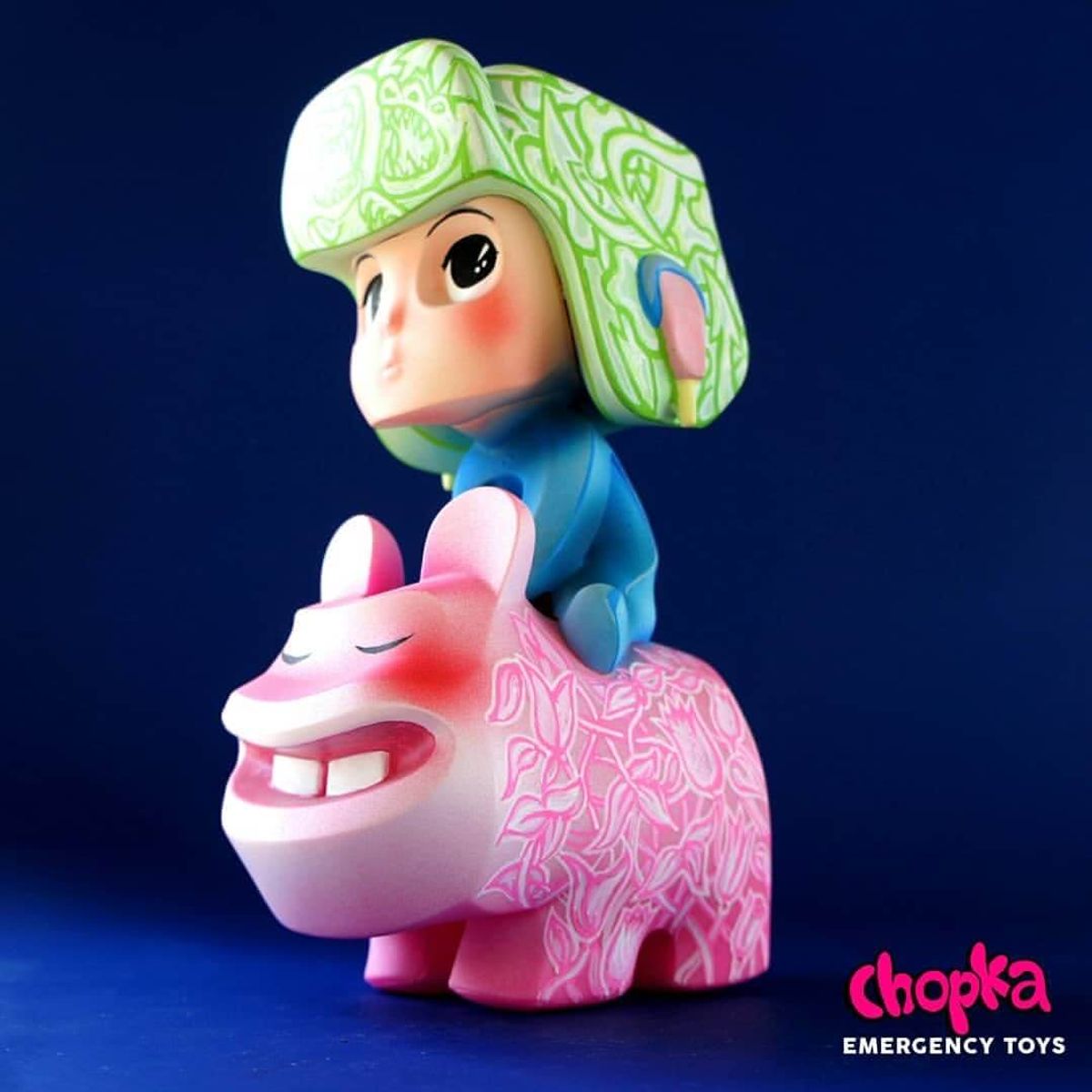 Chopka Dragons Green and Flower Tattoo