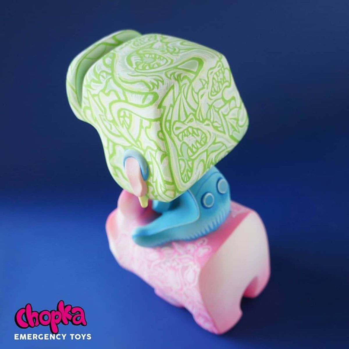 Chopka Dragons Green and Flower Tattoo