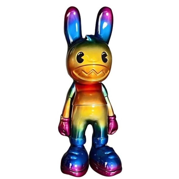 Chrome Rainbow Guggimon Lil' Helpers by Krackerman (Donald Ward)