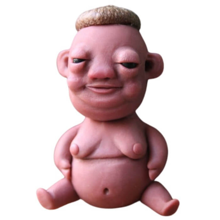 Chubby Woodland Creature Clay Sculpture - Diablo by Pookiki Studio (Chanel Rapiz)