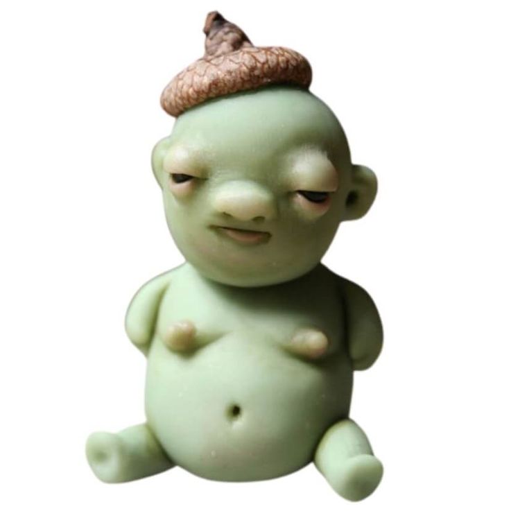 Chubby Woodland Creature Clay Sculpture - Julep by Pookiki Studio (Chanel Rapiz)