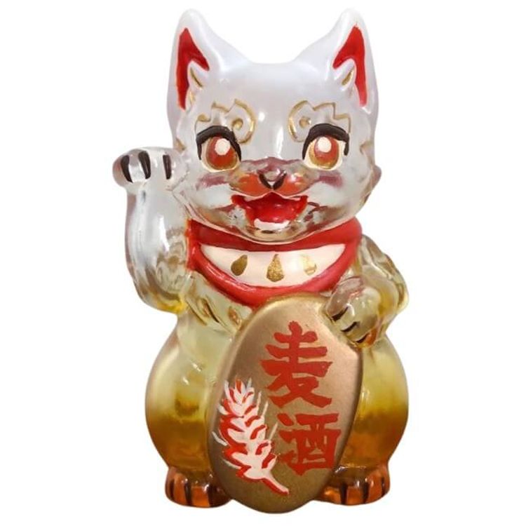 Clear Beer Bake Lucky Cat by Genkosha