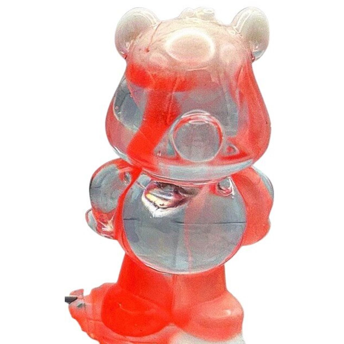 Clear Glow Orange Marble Ted